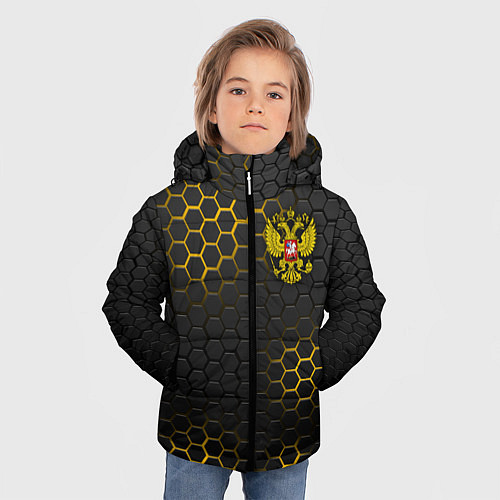 Зимняя куртка для мальчика РОССИЯ / 3D-Черный – фото 3