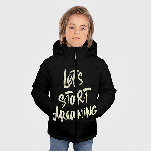 Зимняя куртка для мальчика Давайте начнем мечтать / 3D-Черный – фото 3