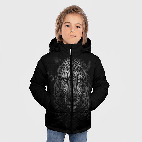 Зимняя куртка для мальчика Леопард / 3D-Черный – фото 3