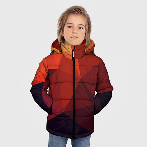 Зимняя куртка для мальчика Грани / 3D-Черный – фото 3