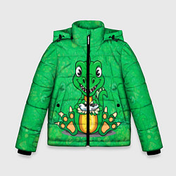 Куртка зимняя для мальчика Дракоша-геймер, цвет: 3D-черный