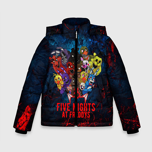 Зимняя куртка для мальчика Five Nights At Freddys / 3D-Светло-серый – фото 1