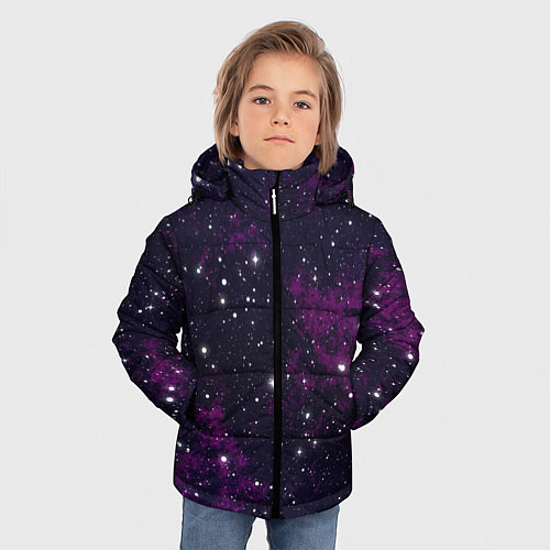 Зимняя куртка для мальчика Космос / 3D-Черный – фото 3