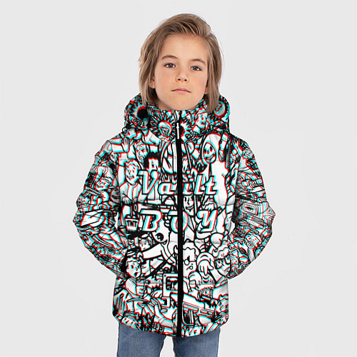Зимняя куртка для мальчика Vault Boy красныйсиний / 3D-Светло-серый – фото 3
