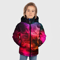 Куртка зимняя для мальчика ЦВЕТНОЙ ДЫМ, цвет: 3D-черный — фото 2
