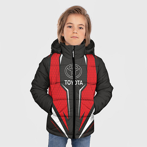 Зимняя куртка для мальчика Toyota Driver team Red / 3D-Черный – фото 3