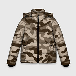Куртка зимняя для мальчика КАМУФЛЯЖ, цвет: 3D-черный