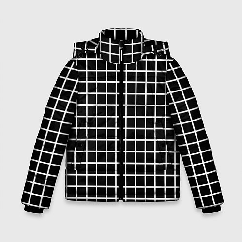 Зимняя куртка для мальчика Клечатая / 3D-Светло-серый – фото 1