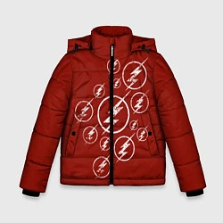 Куртка зимняя для мальчика The Flash Logo, цвет: 3D-черный