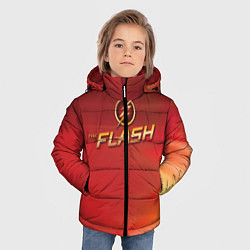 Куртка зимняя для мальчика The Flash Logo Pattern, цвет: 3D-красный — фото 2