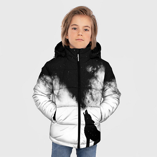Зимняя куртка для мальчика Galaxy wolf / 3D-Светло-серый – фото 3