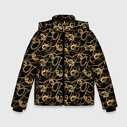 Куртка зимняя для мальчика Versace, цвет: 3D-черный