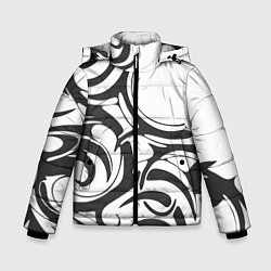 Куртка зимняя для мальчика Узоры, цвет: 3D-черный