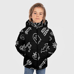 Куртка зимняя для мальчика Страшилки, цвет: 3D-черный — фото 2