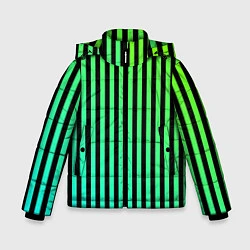 Куртка зимняя для мальчика Пикси полосы, цвет: 3D-черный