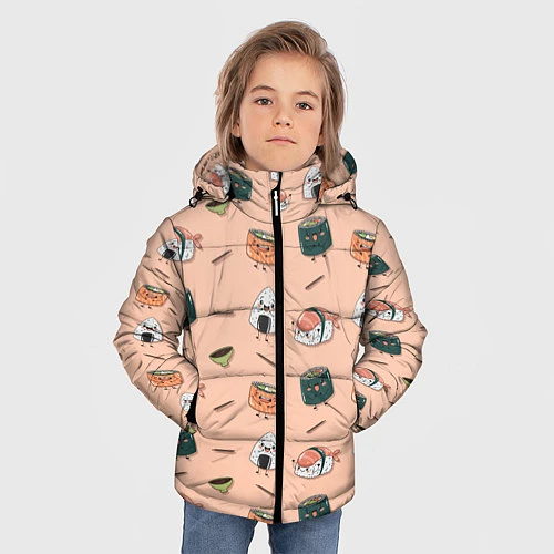 Зимняя куртка для мальчика Суши / 3D-Черный – фото 3