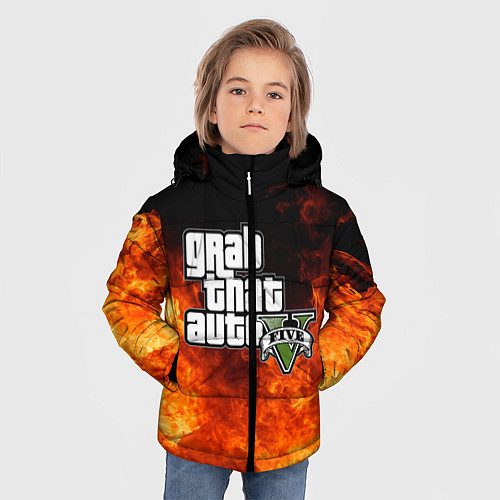 Зимняя куртка для мальчика GTA / 3D-Черный – фото 3