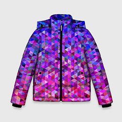 Зимняя куртка для мальчика Треугольники мозаика пиксели