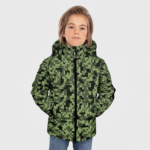 Зимняя куртка для мальчика КАМУФЛЯЖ / 3D-Черный – фото 3