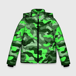 Куртка зимняя для мальчика CAMOUFLAGE GREEN, цвет: 3D-черный
