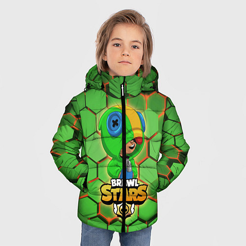 Зимняя куртка для мальчика Leon Brawl Stars / 3D-Черный – фото 3