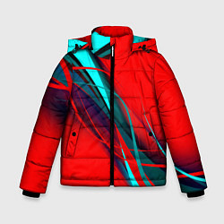 Куртка зимняя для мальчика GEOMETRY STRIPES, цвет: 3D-черный