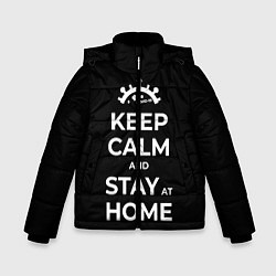 Зимняя куртка для мальчика Keep calm and stay at home