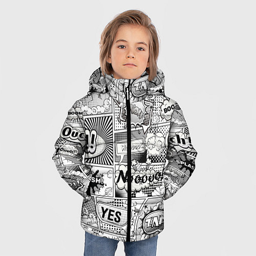 Зимняя куртка для мальчика COMICS ART / 3D-Черный – фото 3