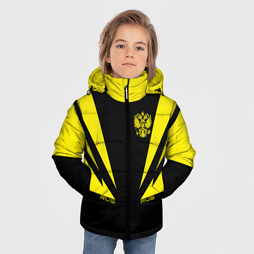 Зимняя куртка для мальчика Россия / 3D-Черный – фото 3