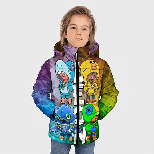 Зимняя куртка для мальчика Brawl Stars Leon Quattro / 3D-Черный – фото 3