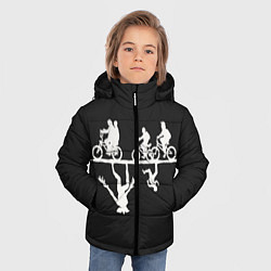 Куртка зимняя для мальчика Очень Странные Дела, цвет: 3D-черный — фото 2