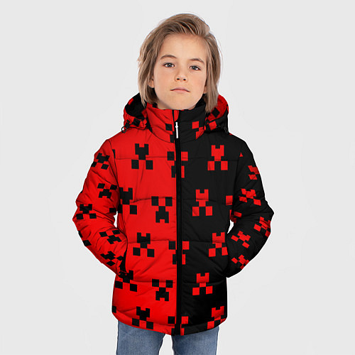 Зимняя куртка для мальчика MINECRAFT CREEPER / 3D-Черный – фото 3