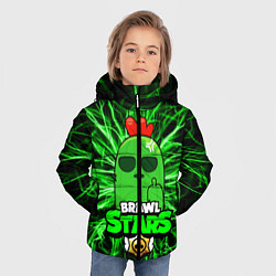 Куртка зимняя для мальчика Brawl Stars SPIKE, цвет: 3D-черный — фото 2