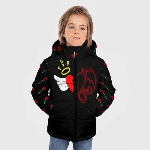 Зимняя куртка для мальчика Добро и зло, Payton Moormeier / 3D-Черный – фото 3