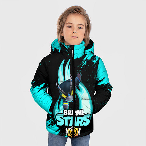 Зимняя куртка для мальчика Brawl stars mecha crow / 3D-Черный – фото 3