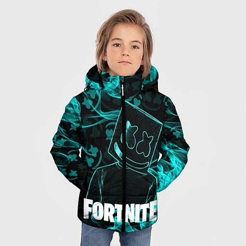 Зимняя куртка для мальчика Fortnite Marshmello / 3D-Черный – фото 3