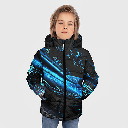 Зимняя куртка для мальчика DIGITAL ABSTRACT / 3D-Черный – фото 3