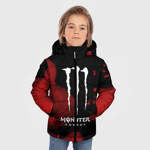 Зимняя куртка для мальчика MONSTER ENERGY / 3D-Красный – фото 3