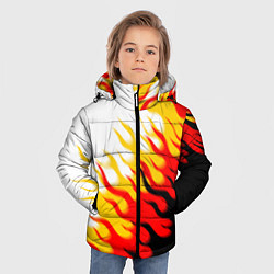 Куртка зимняя для мальчика ОГОНЬ, цвет: 3D-светло-серый — фото 2