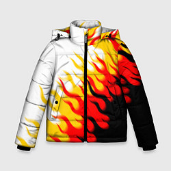 Куртка зимняя для мальчика ОГОНЬ, цвет: 3D-черный