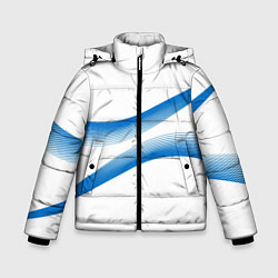 Куртка зимняя для мальчика Волны, цвет: 3D-черный