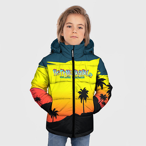 Зимняя куртка для мальчика HOTLINE MIAMI2 / 3D-Черный – фото 3
