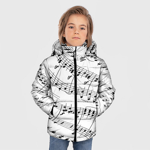 Зимняя куртка для мальчика Melody Текстура / 3D-Черный – фото 3