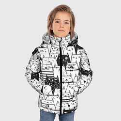Куртка зимняя для мальчика КОТЫ WHITE, цвет: 3D-красный — фото 2