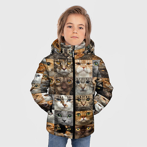 Зимняя куртка для мальчика КОТОПАТТЕРН / 3D-Черный – фото 3