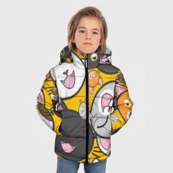 Куртка зимняя для мальчика КОТЫ, цвет: 3D-черный — фото 2