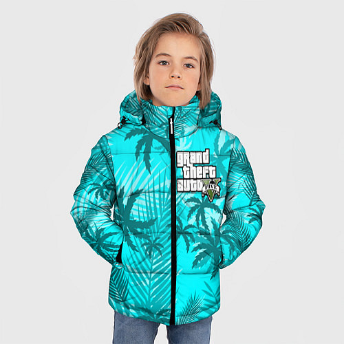Зимняя куртка для мальчика GTA V / 3D-Черный – фото 3