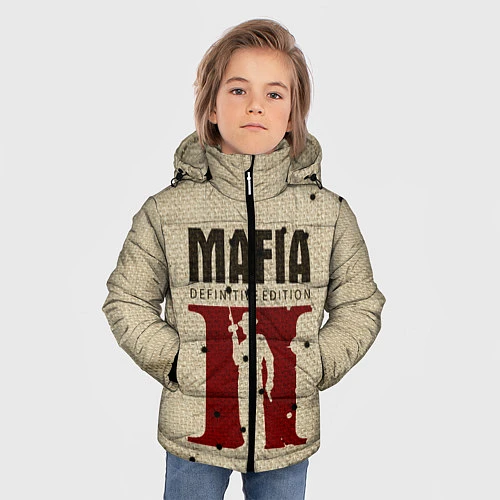 Зимняя куртка для мальчика Mafia 2 / 3D-Черный – фото 3