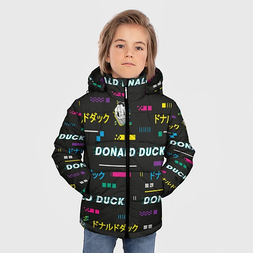 Зимняя куртка для мальчика Дональд Дак / 3D-Черный – фото 3