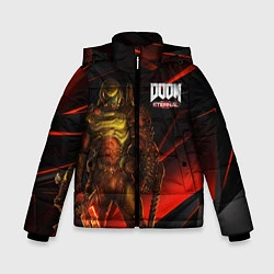 Куртка зимняя для мальчика DOOM ETERNAL, цвет: 3D-черный